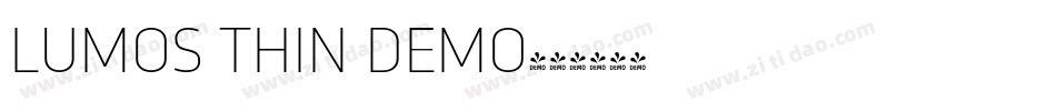 LUMOS THIN DEMO字体转换